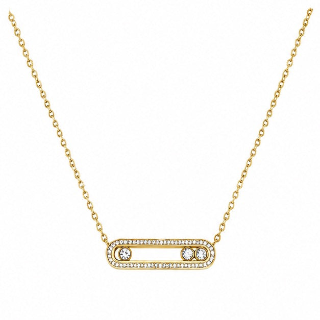 Moving Gem Necklace Gold