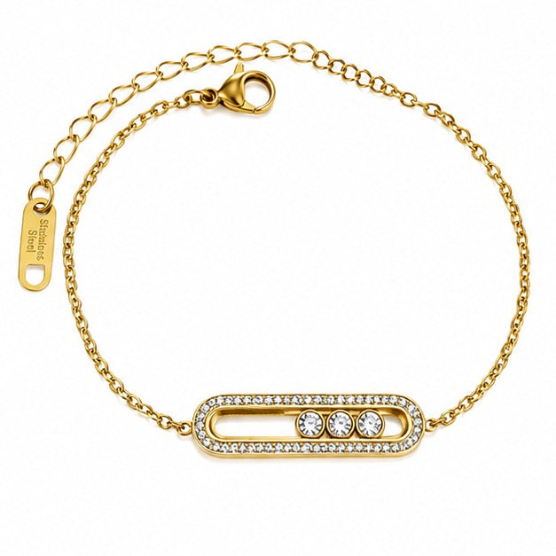 Moving Gem Bracelet Gold