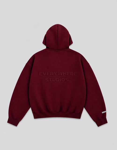 Go Get It Unisex Oversized Heavyweight Hoodie – Bordeaux