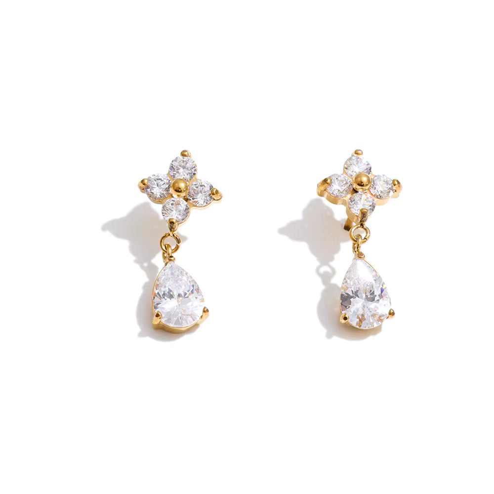 Bloom Drop Earrings — Gold