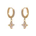Bloom Glow Drop Hoops — Gold