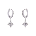 Bloom Glow Drop Hoops — Silver