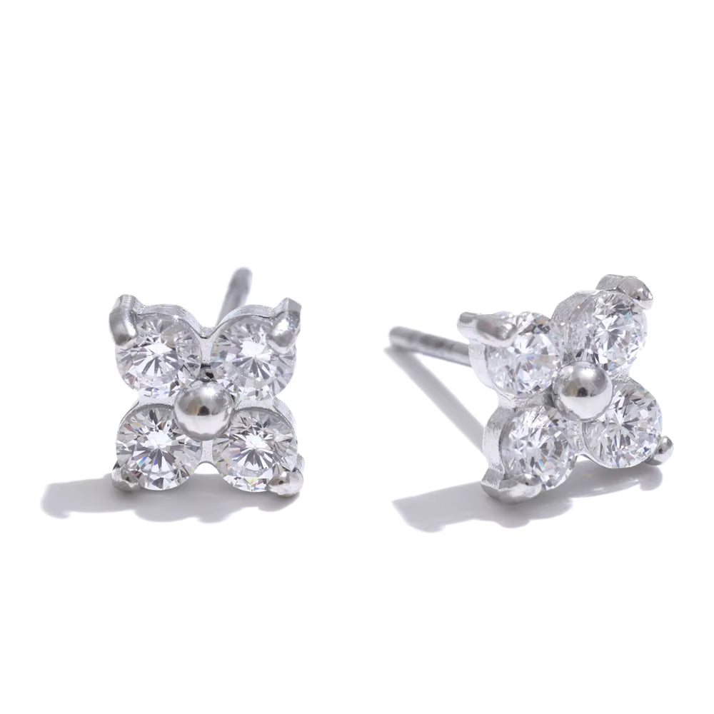 Bloom Glow Studs — Silver
