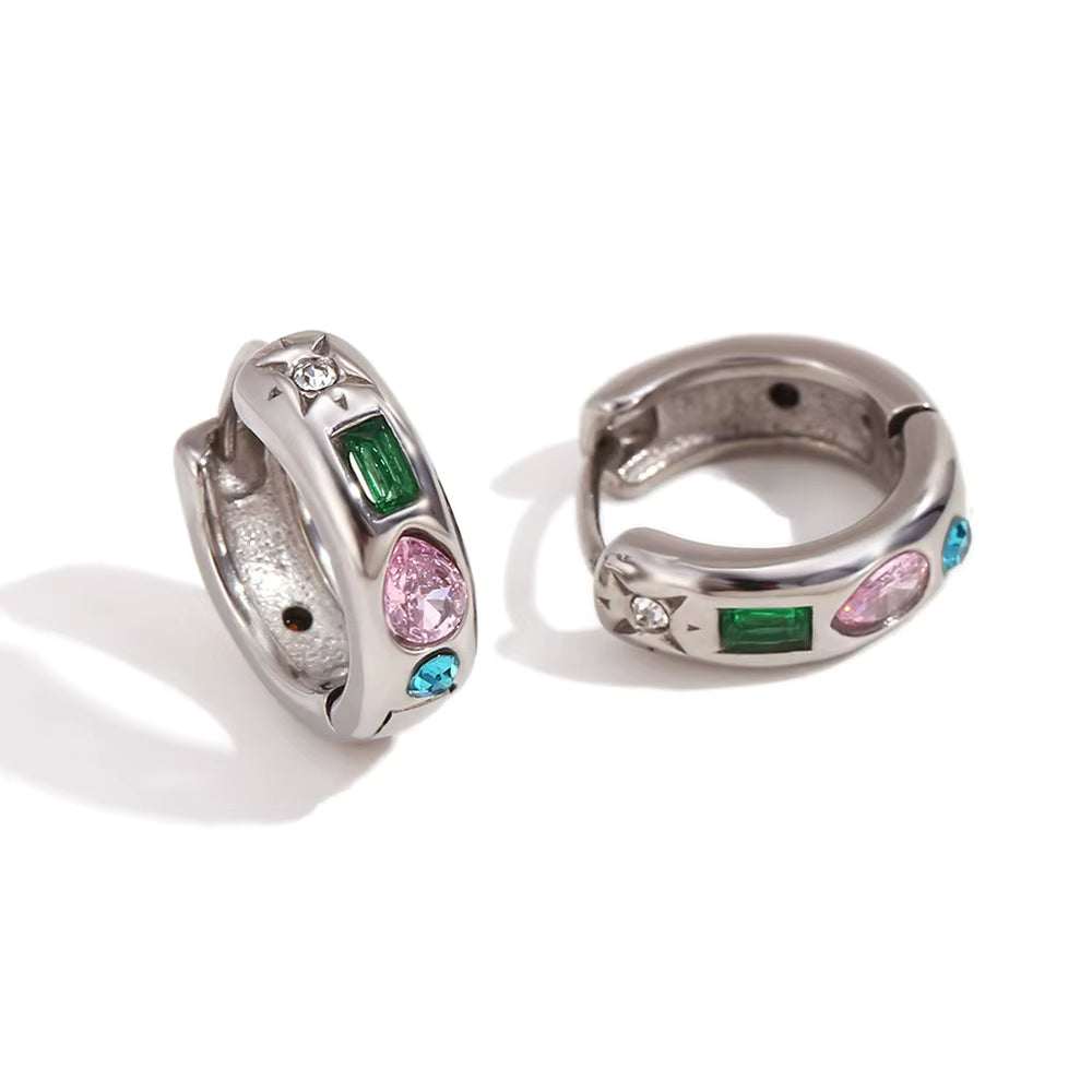 Color Muse Hoops — Silver