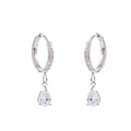 Drop Glow Hoops — Silver