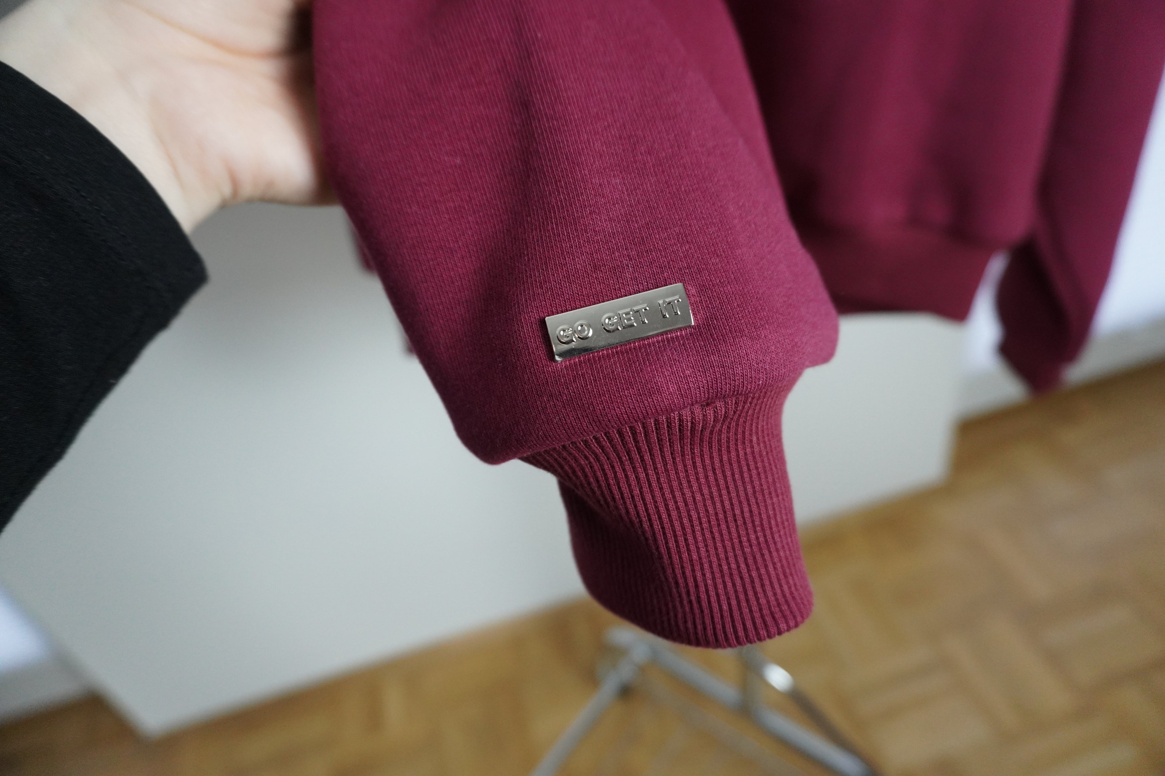 Go Get It Unisex Oversized Heavyweight Hoodie – Bordeaux