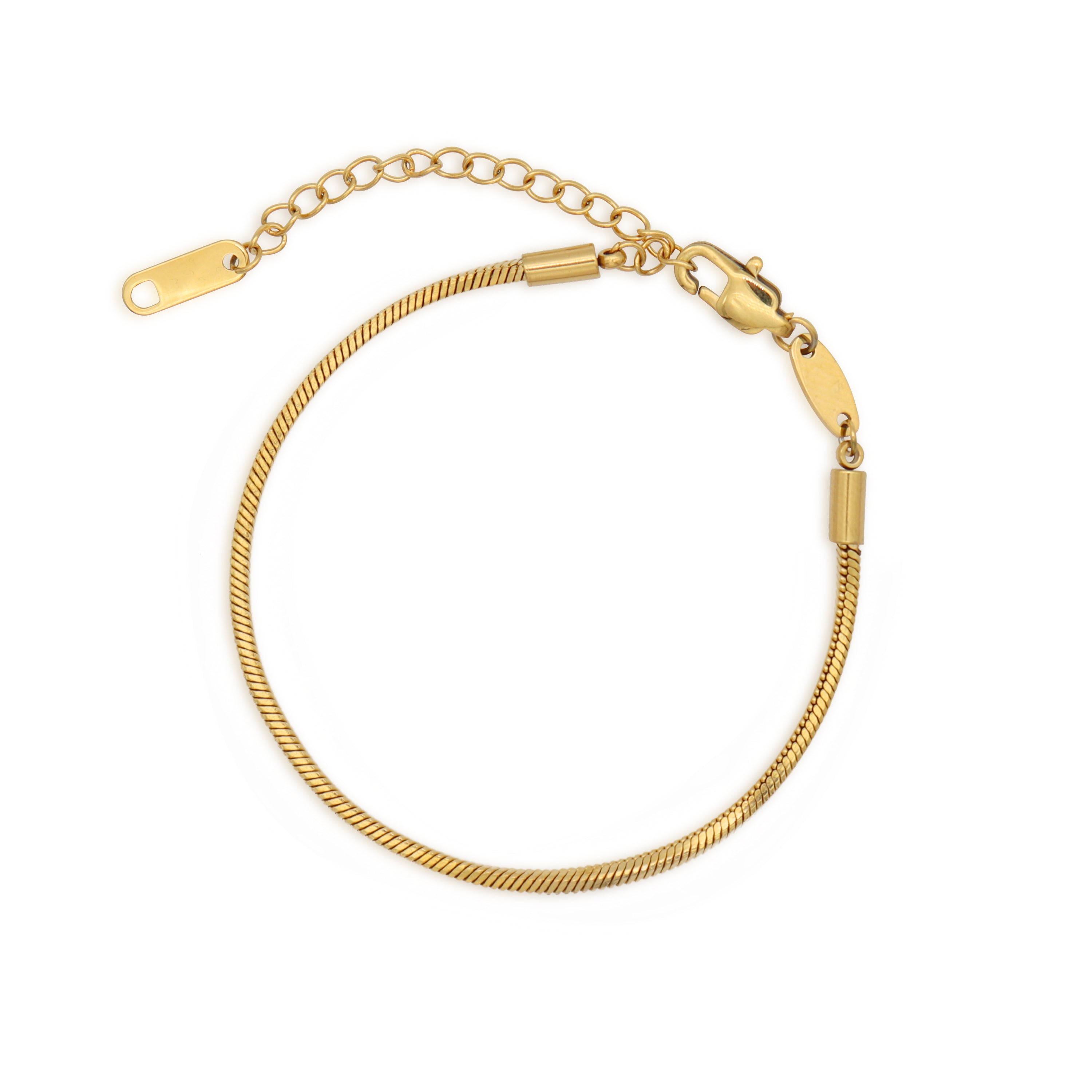 Sleek Glow Snake Bracelet — Gold