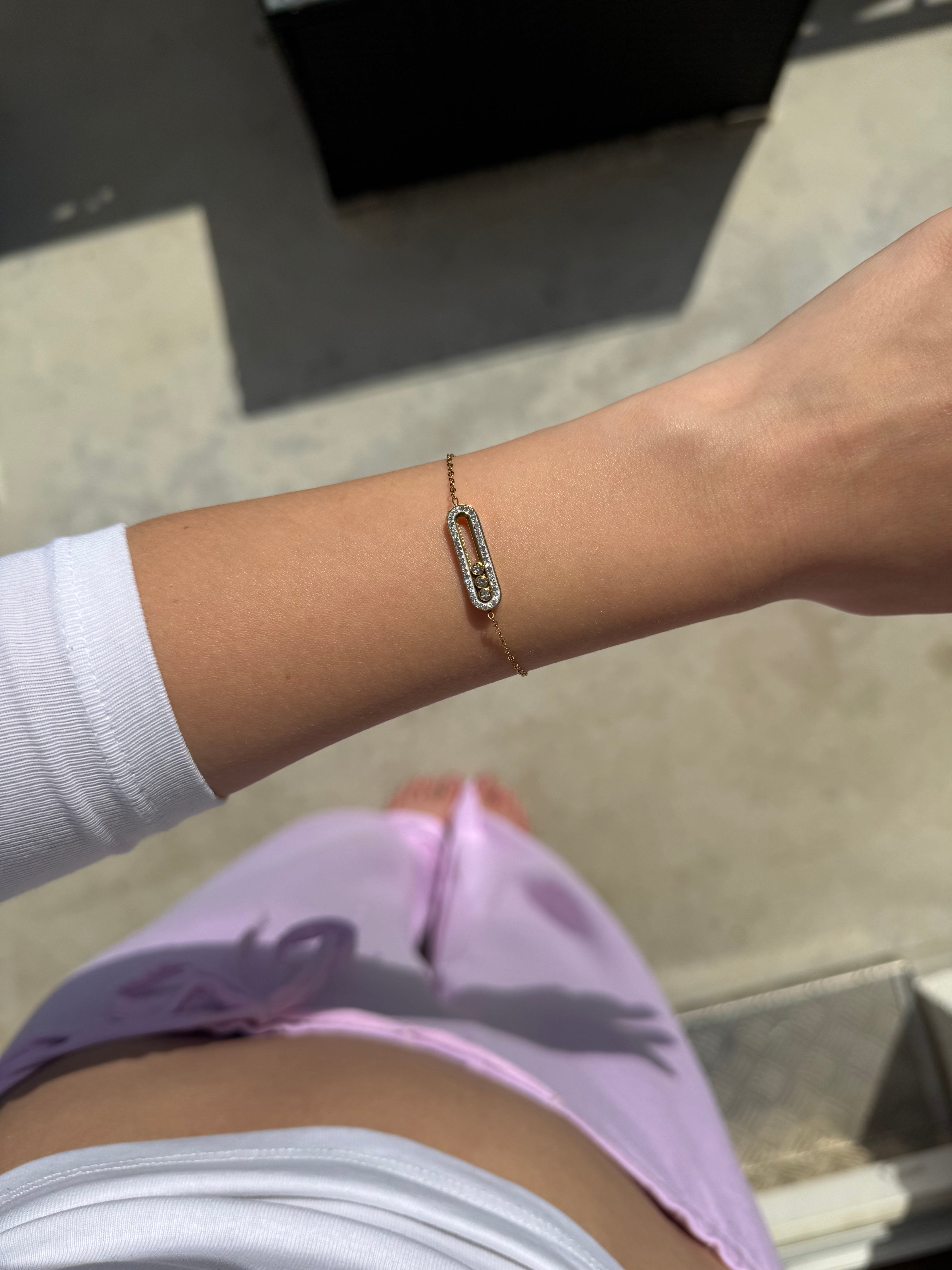 Moving Gem Bracelet Gold