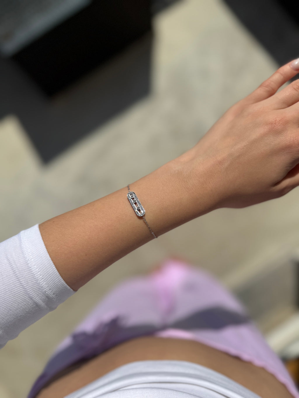 Moving Gem Bracelet Silver