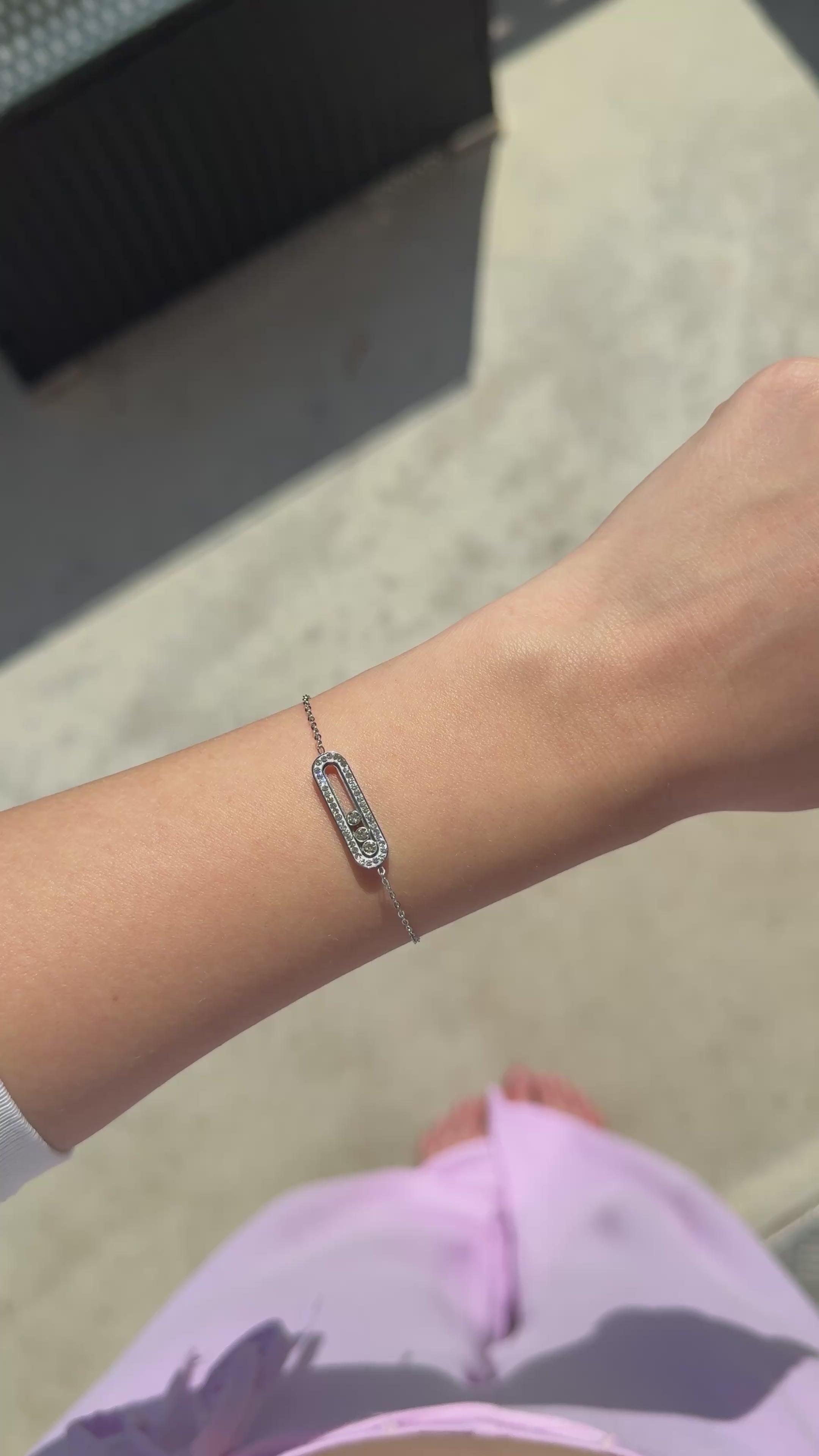 Moving Gem Bracelet Silver